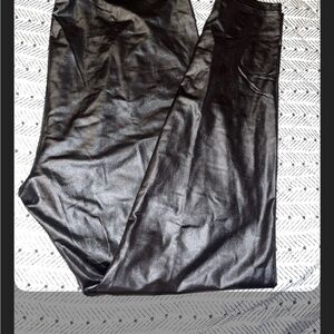 Black Faux Leather Pants